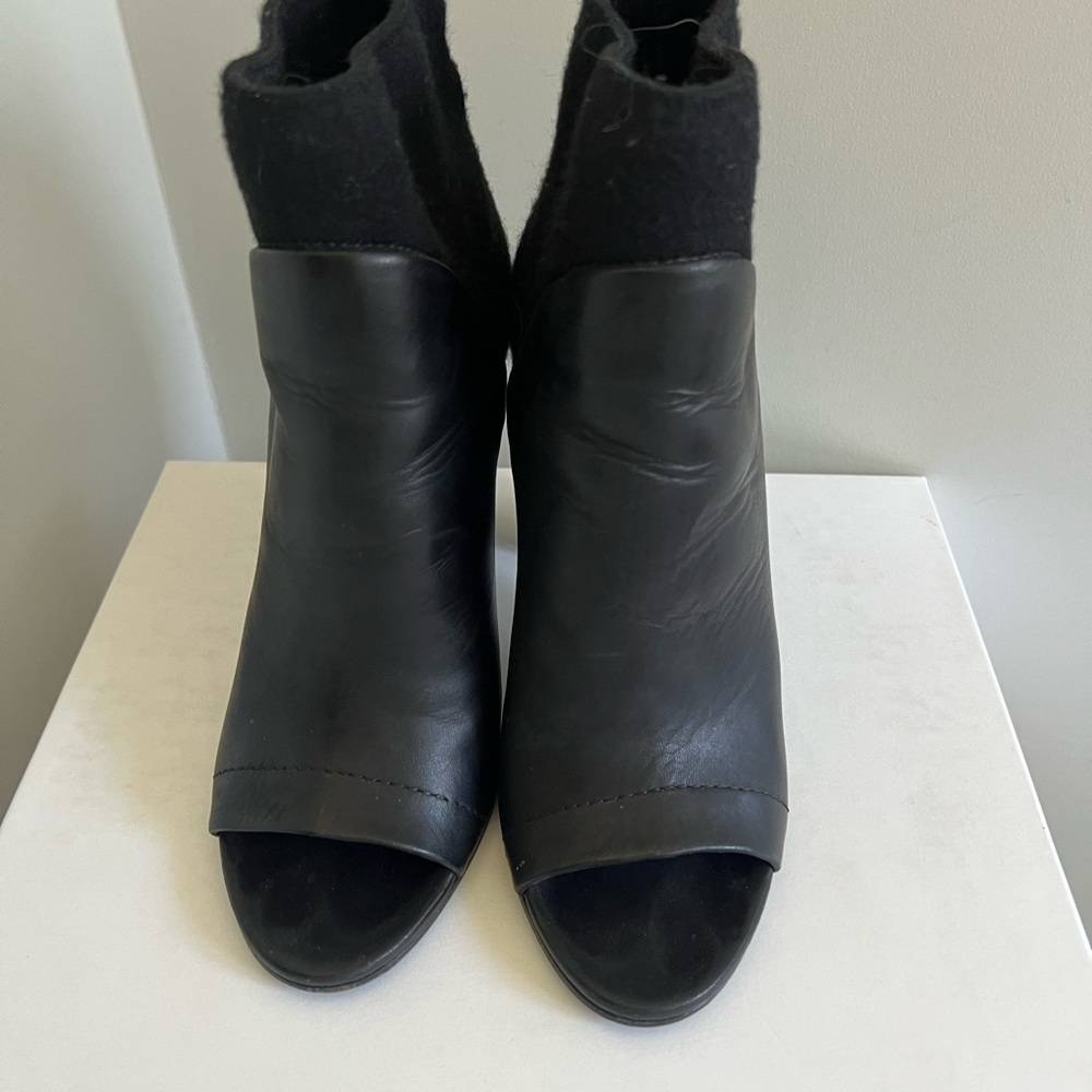 Vince Aren Black Open Toe Bootie